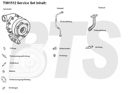 BTS TURBO Kompresors, Turbopūte T981512